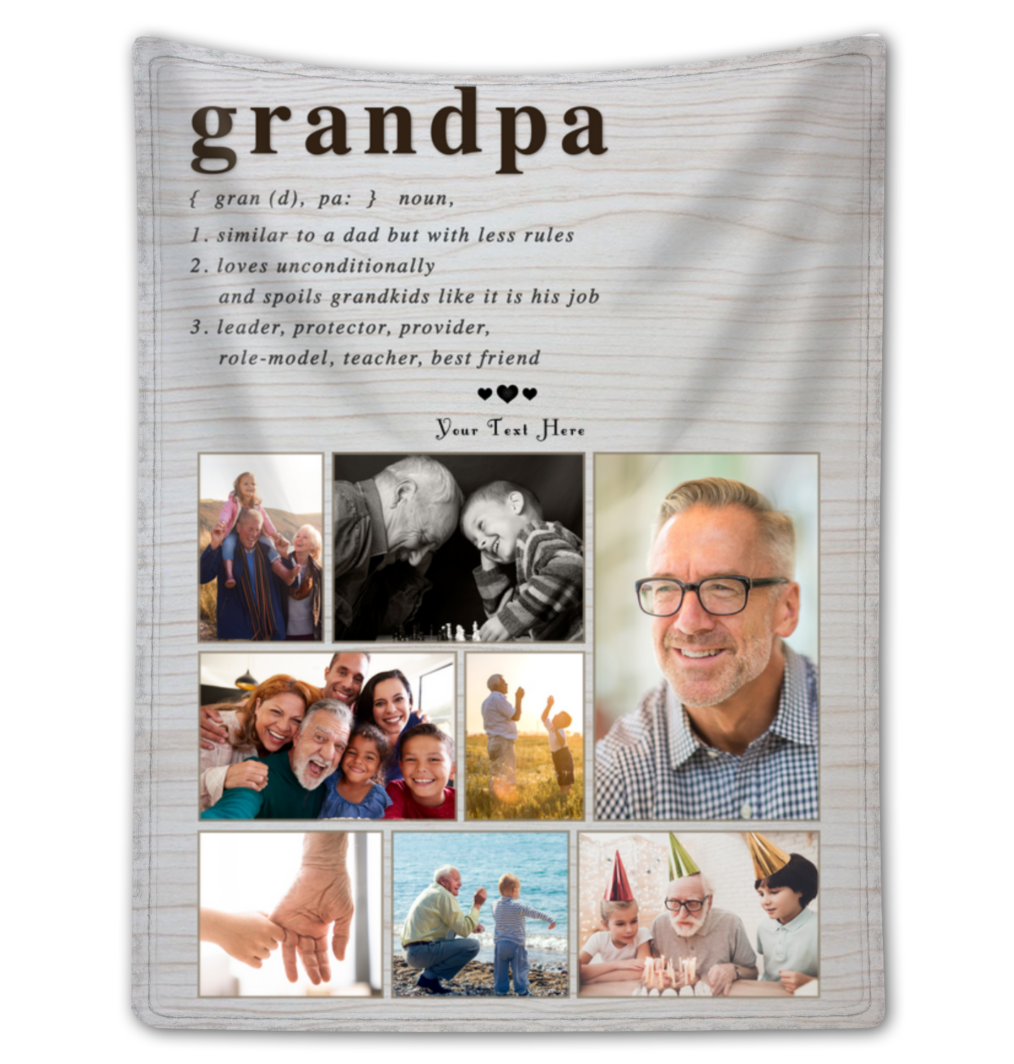 Grandpa Gift Personalized Grandpa Blanket Gift 