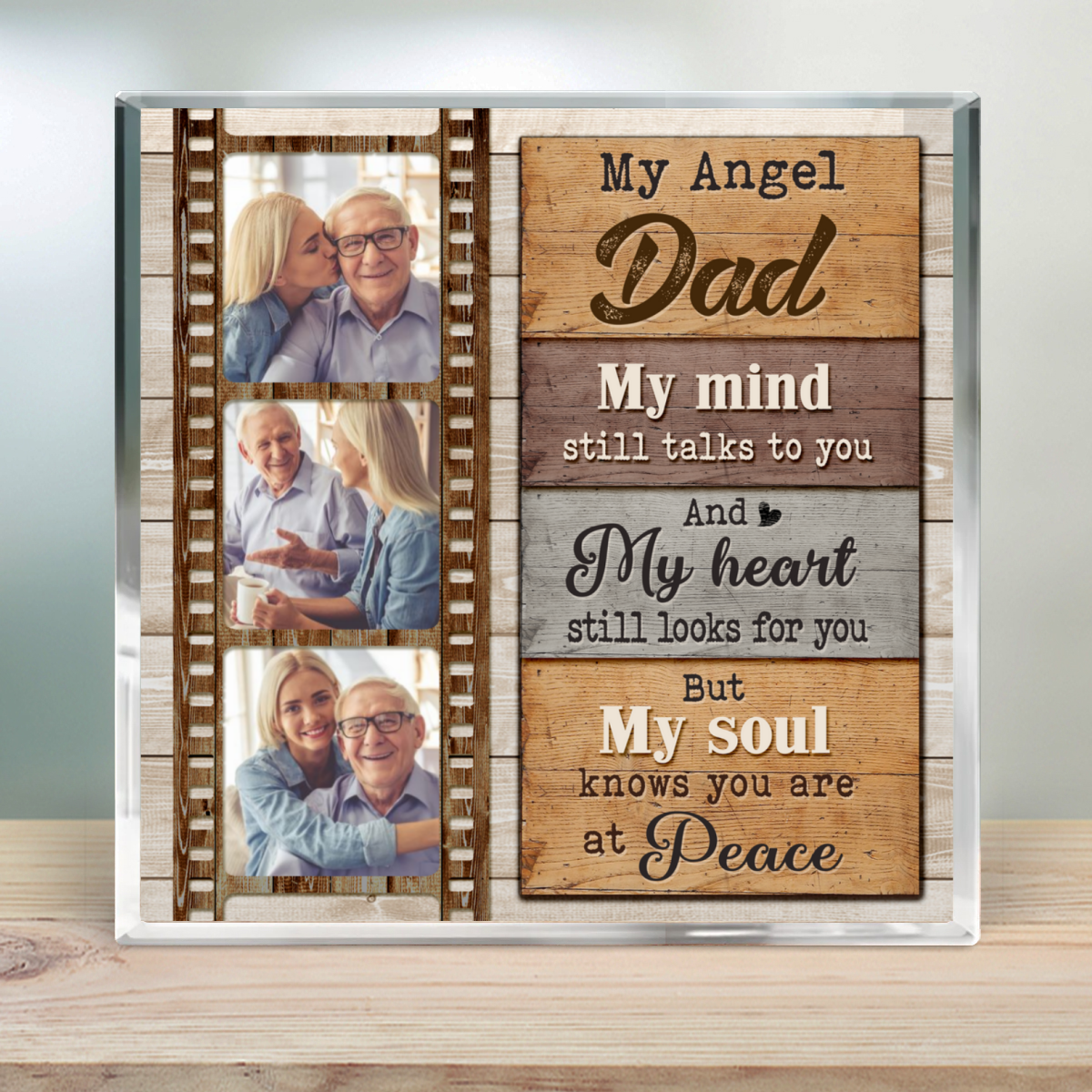 Personalized With Picture For Loss Of Dad Sympạthy Acrylic Plaque