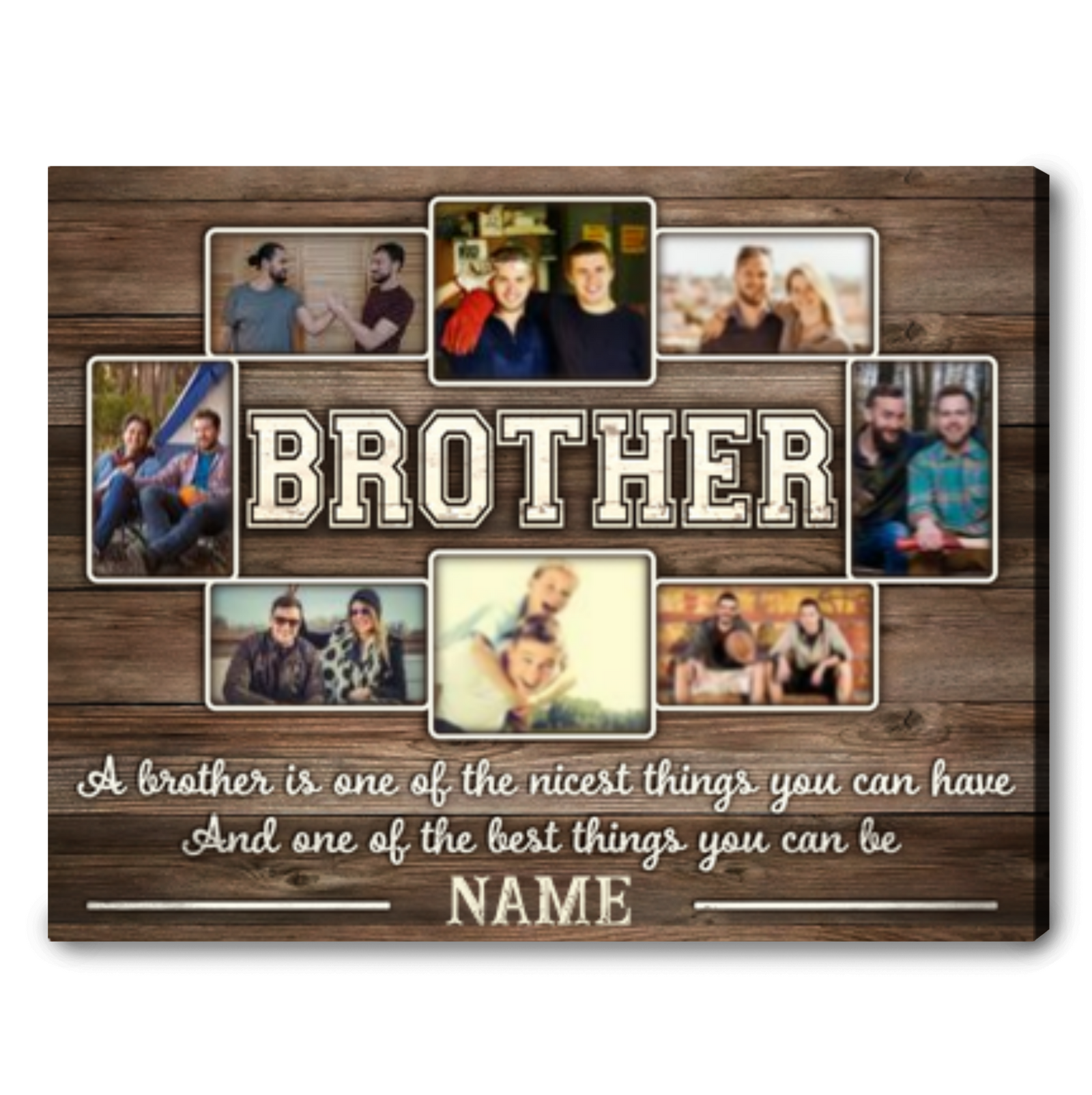 Personalized Unique Gift For Brother Canvas Print Wall Decor For Brother