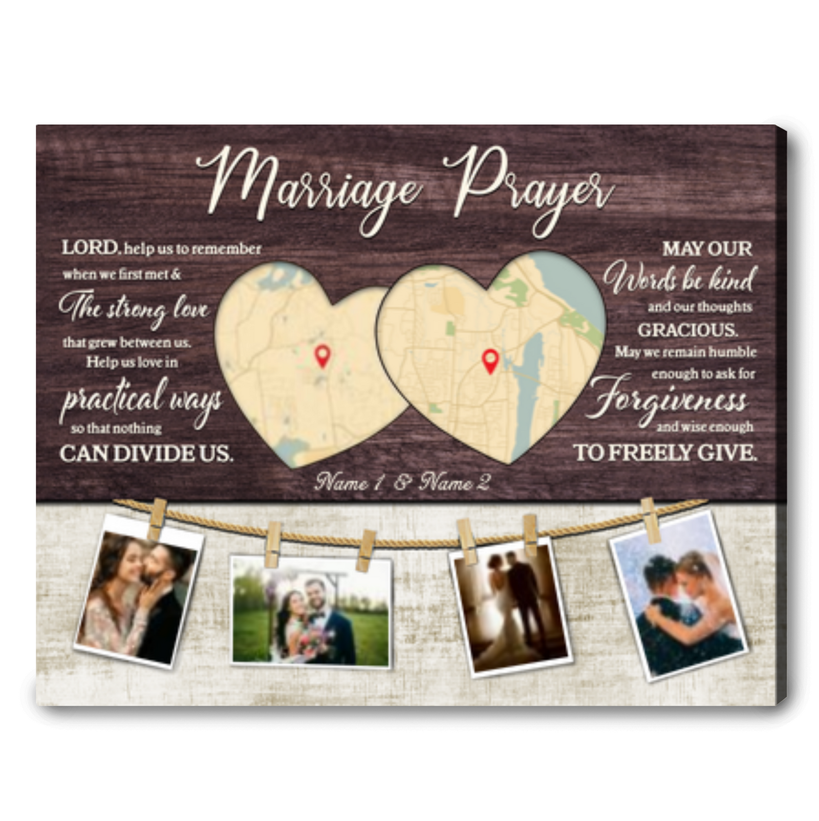 Christmas Gift Idea For Married Couple Custom Map Gift City Map Prints 