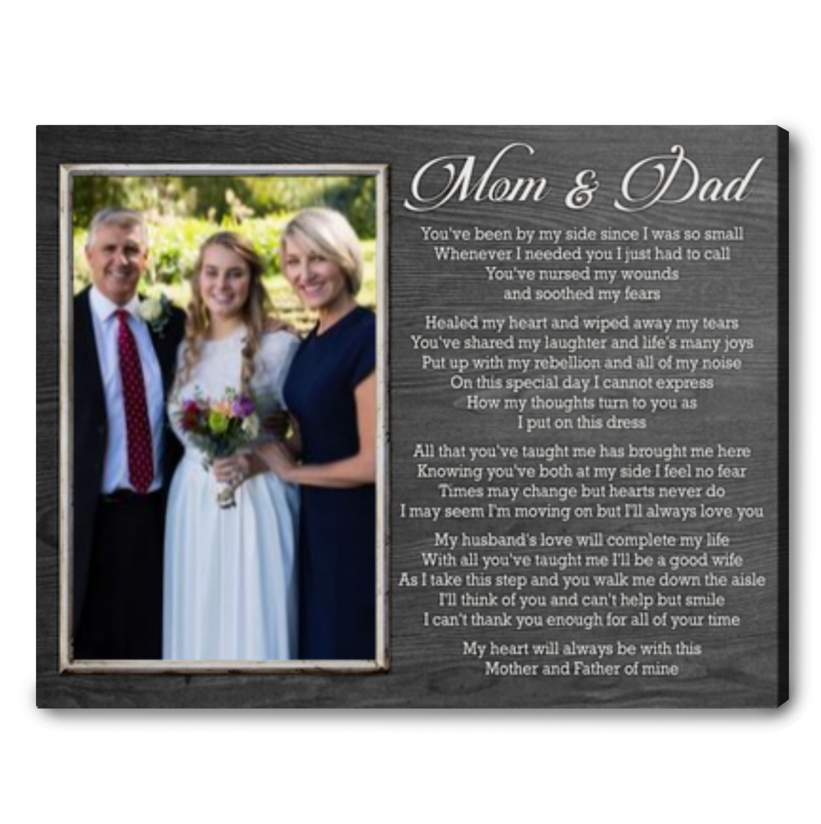 Wedding Thank You Gift Ideas For Parents Parents Of The Bride Gift Wedding Gift For Mom And Dad
