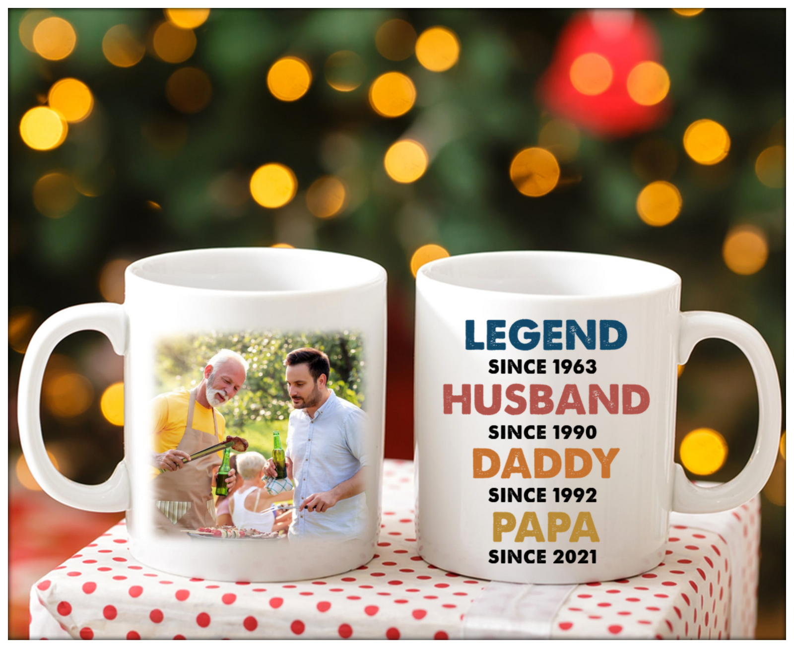 Customized Mug With Photo Funny Mug For Dad Legend Husband Daddy Papa