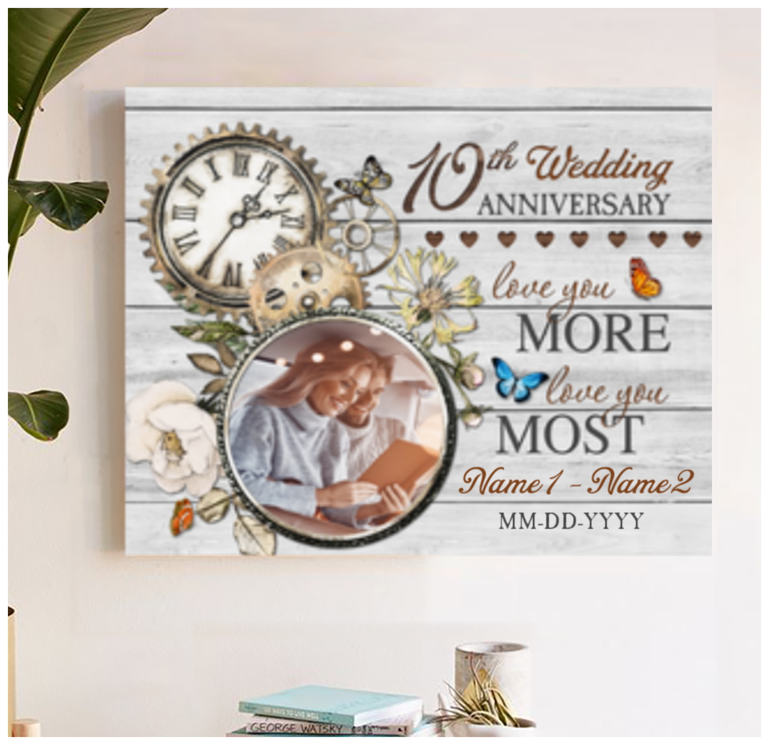 Custom Canvas Prints Personalized Photo Gifts 10th Wedding Anniversary Gifts For Couple Love You More Wall Art Ohcanvas
