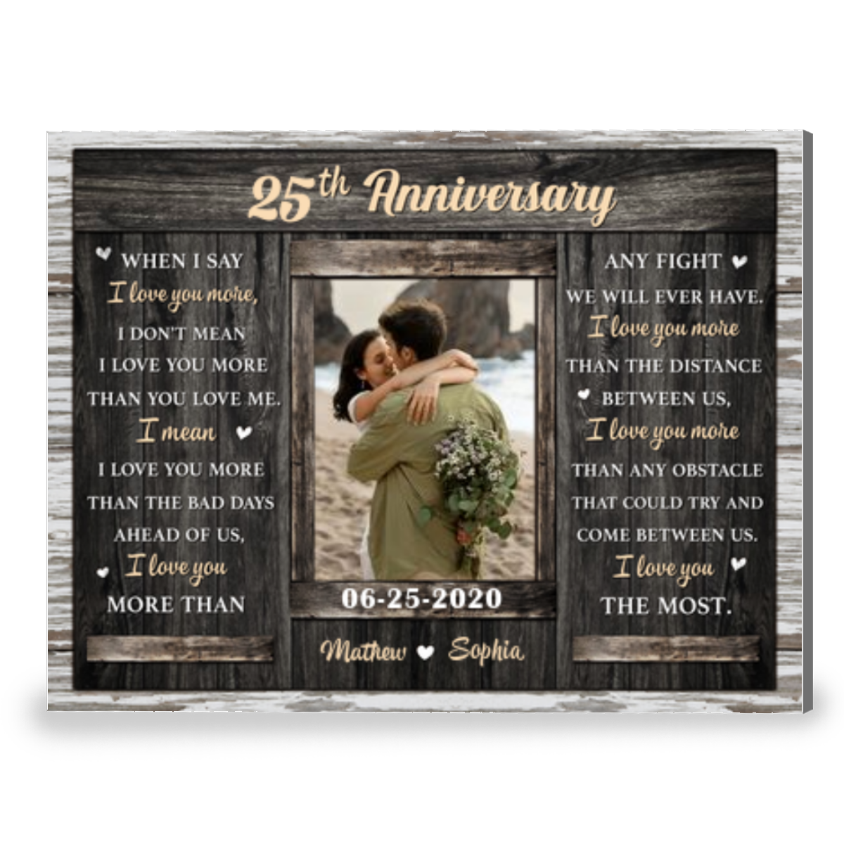 Anniversary Gift For Couple When I Say I Love You More Canvas Prints