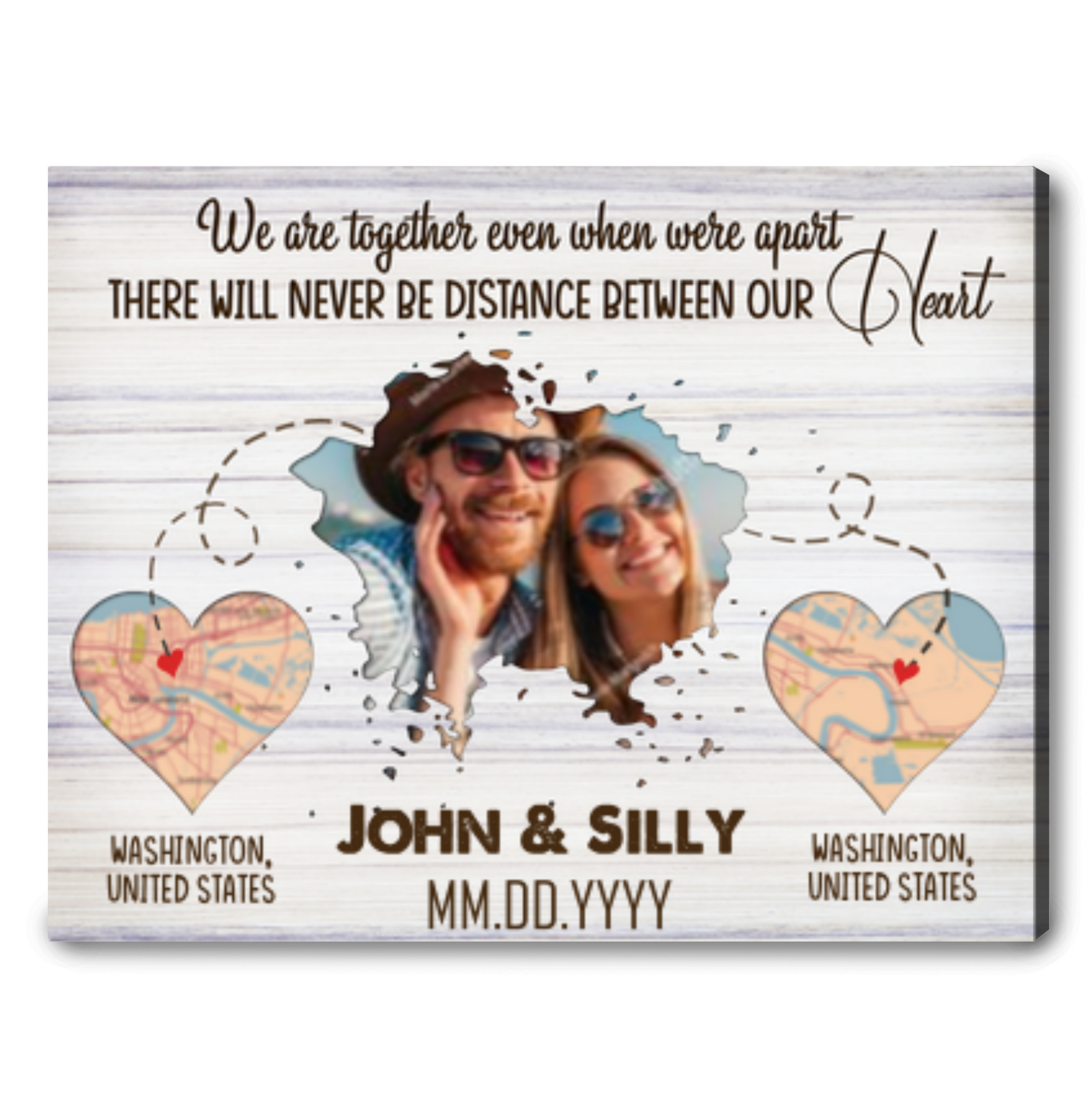 Best Long Distance Relationship Gift For Couple Personalized Map Location Gift Ideas
