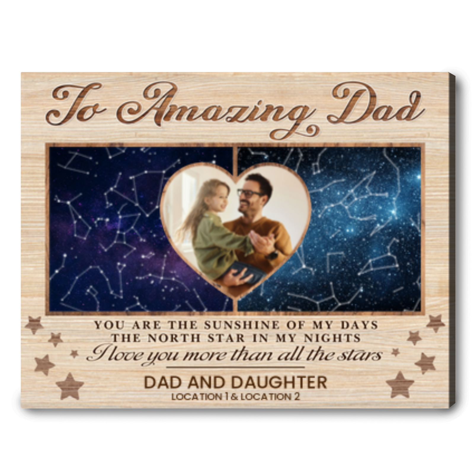 Custom Father's Day Gift Canvas Wall Art For Dad From Daughter