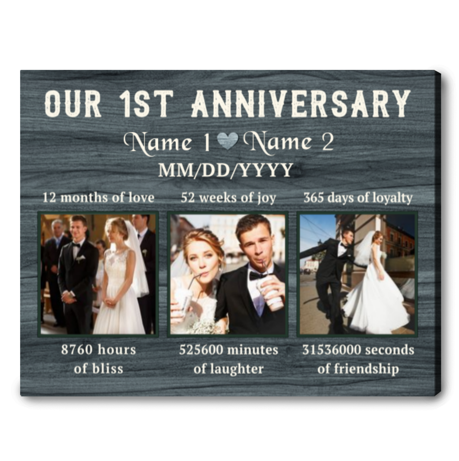 1st Wedding anniversary Gifts For Husband For Wife Custom Anniversary Gifts Ohcanvas  