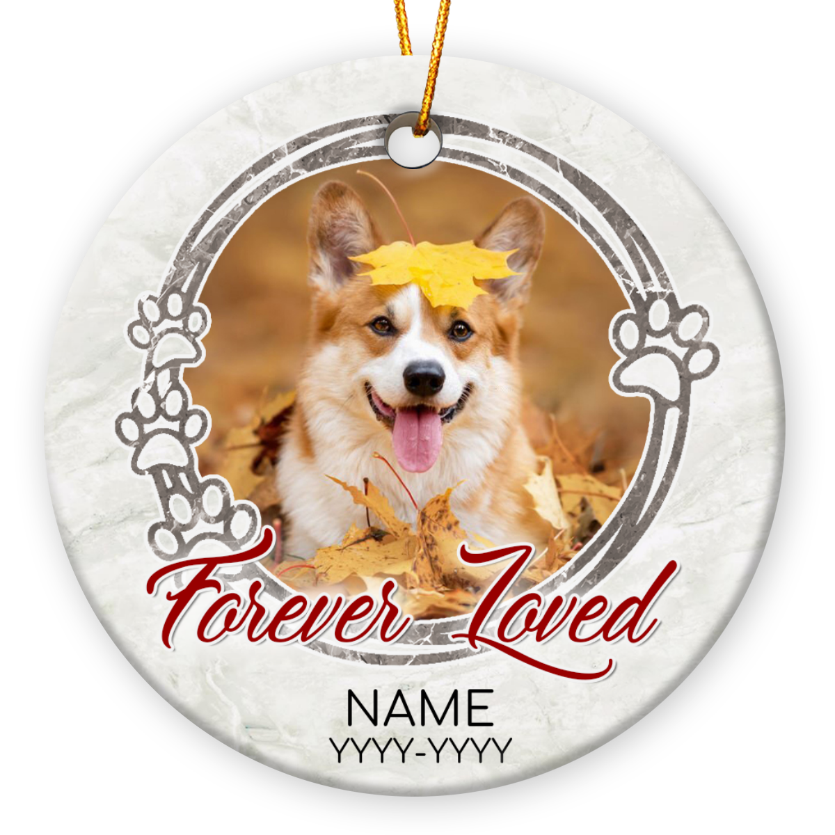 Sentimental Dog Loss Sympathy Gift Personalized Dog Memorial Ornament