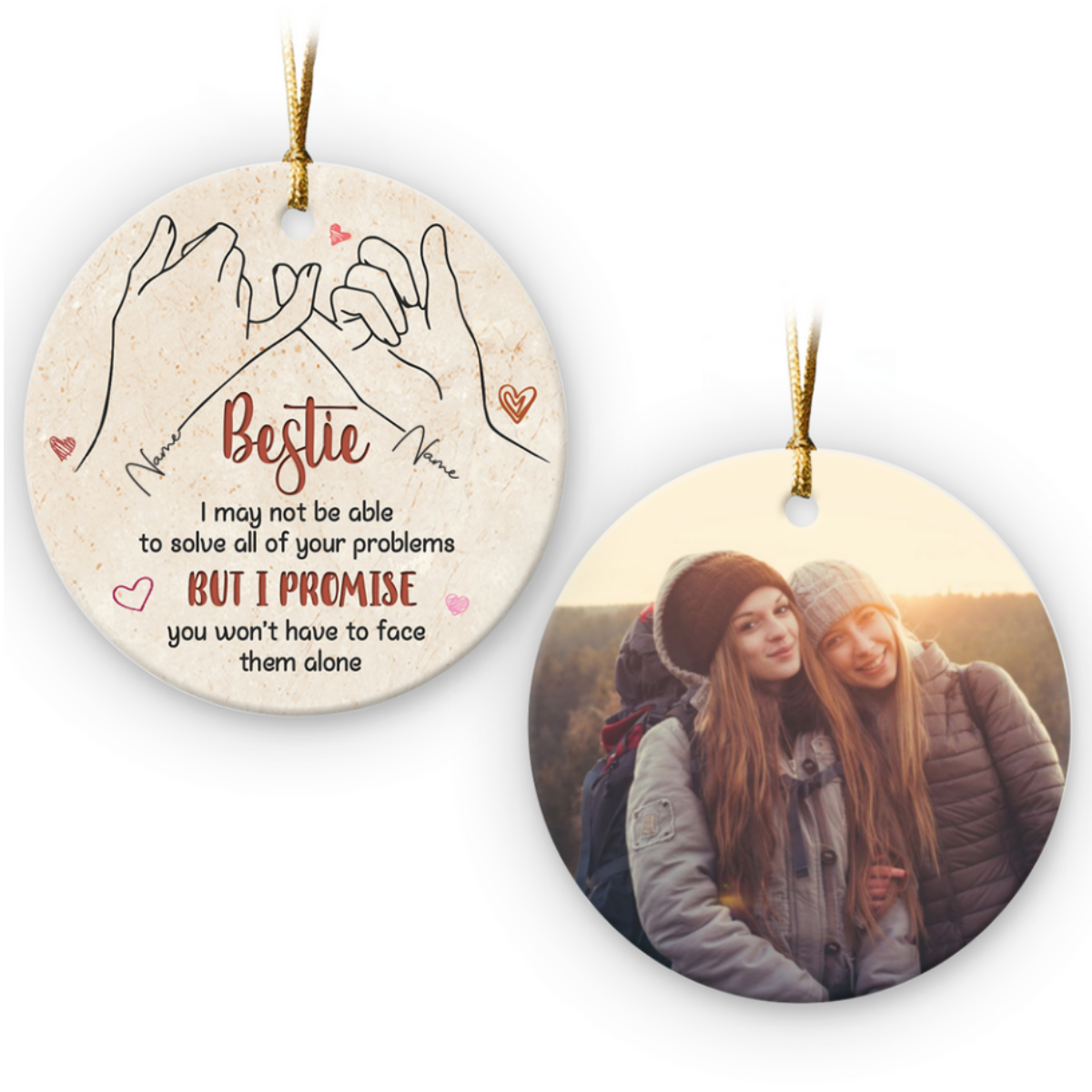 Personalized Friendship Christmas Ornaments For Besties