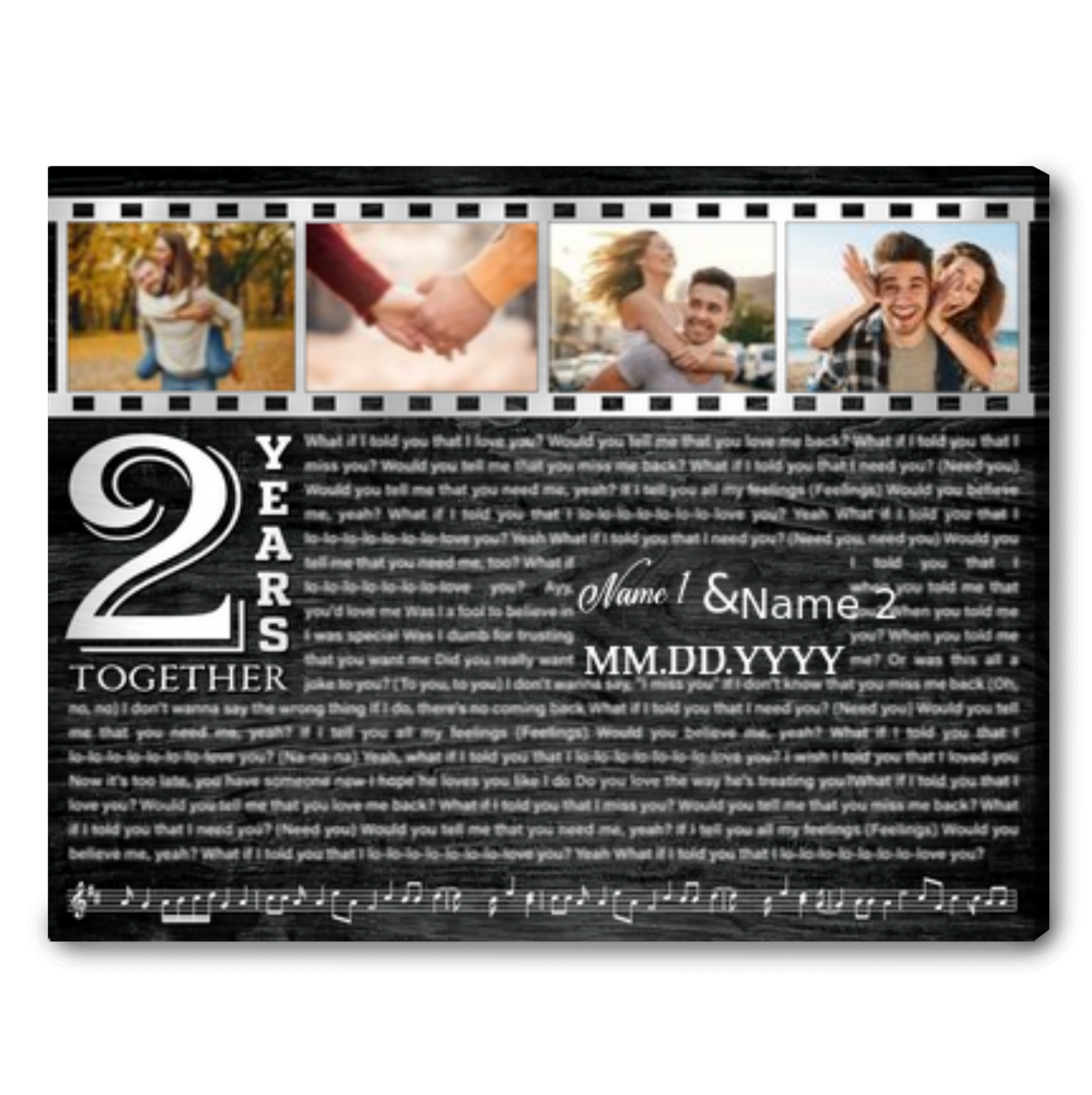 Personalized 2nd Anniversary Gift For Her Wedding Anniversary Gift For Him Ideas