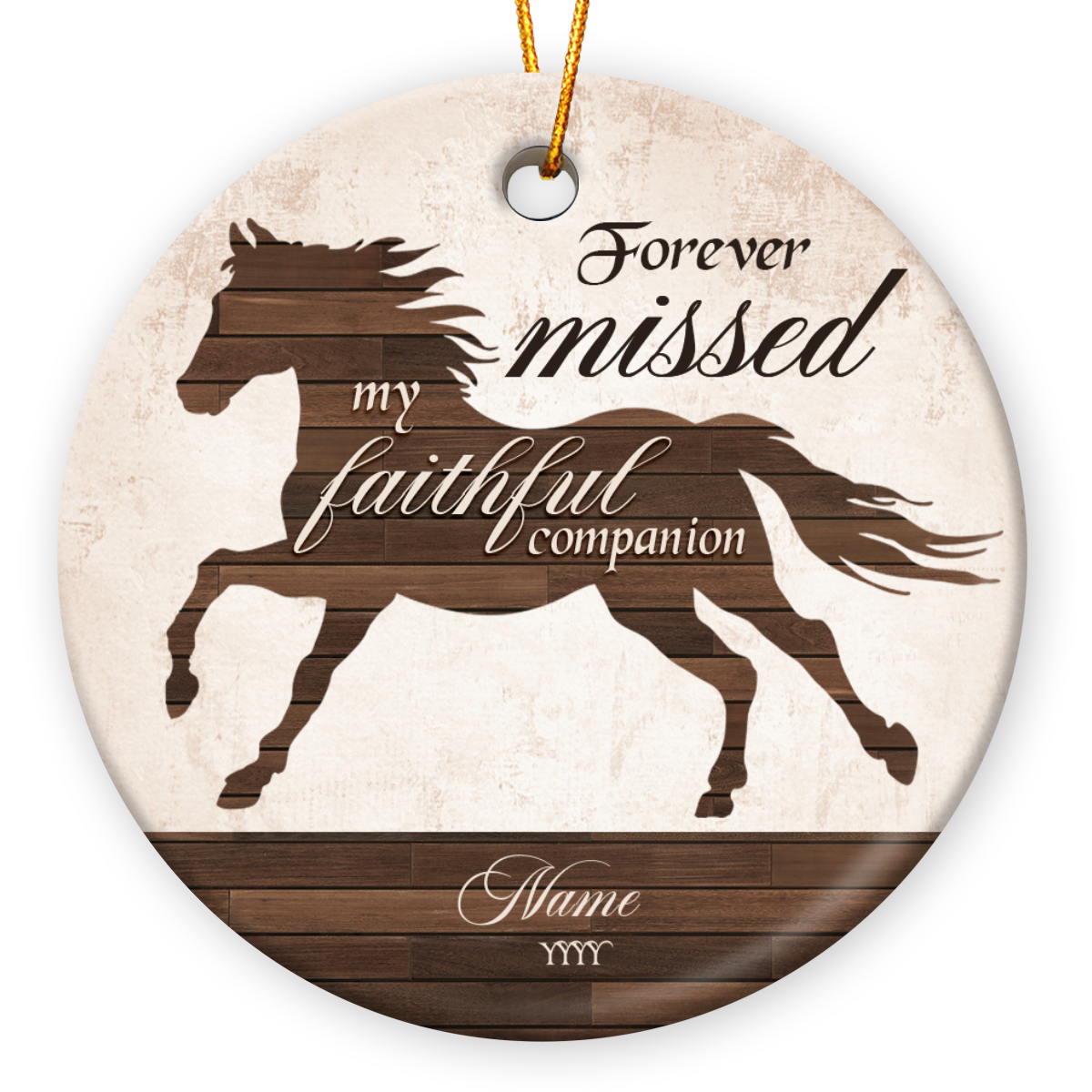 Sympathy Gift For Loss Of Horse Custom Ceramic Ornament 