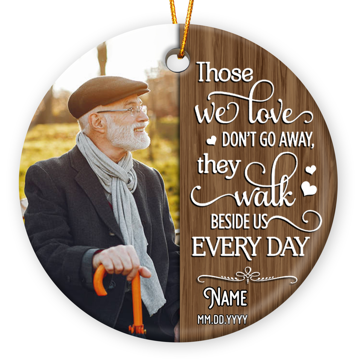 Customized Memorial Ornament With Photo Thoughtful Christmas Gift Idea