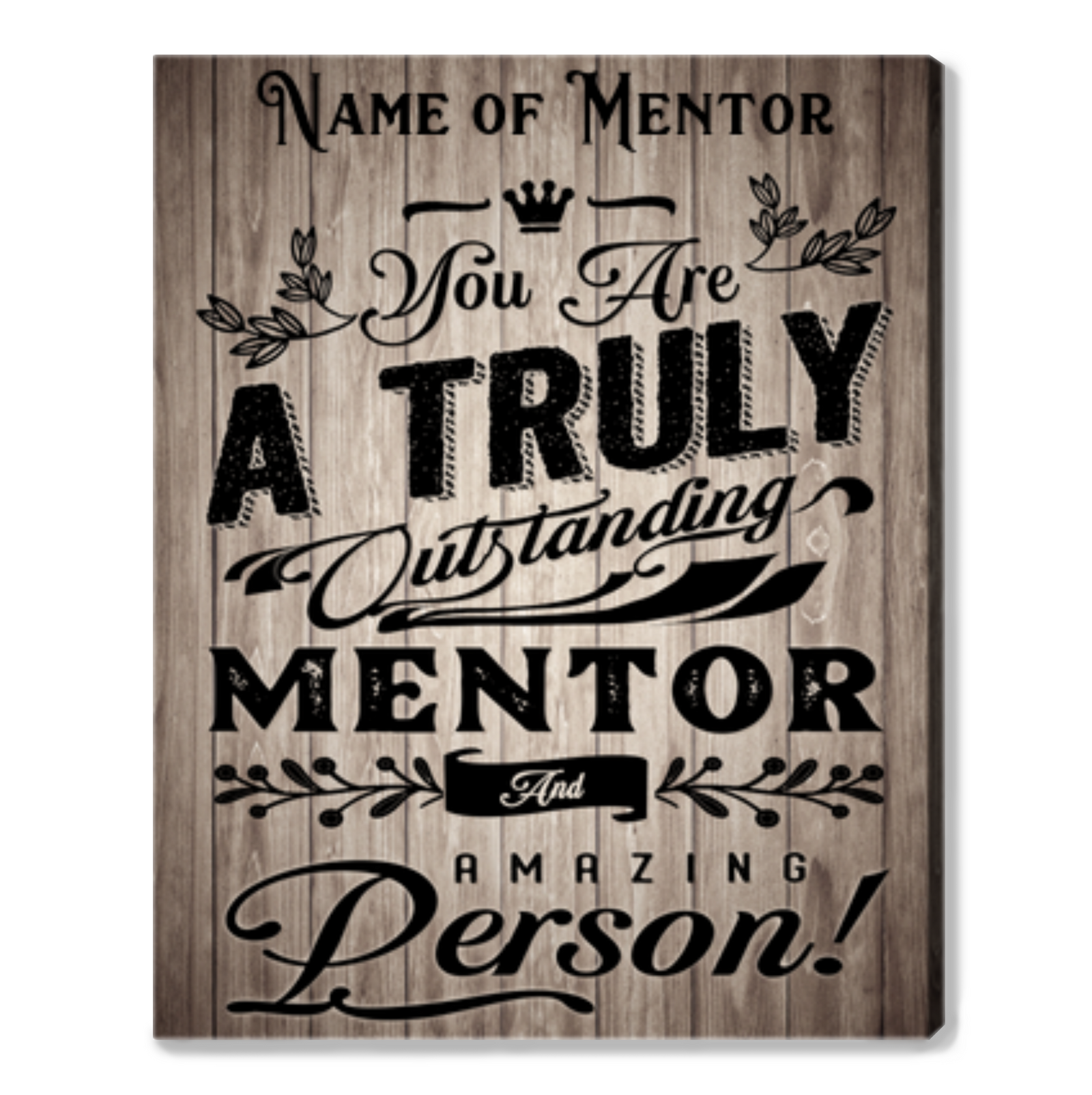 Teacher Mentor Gift Thank You Gift For Mentor Custom Outstanding Mentor Canvas Print