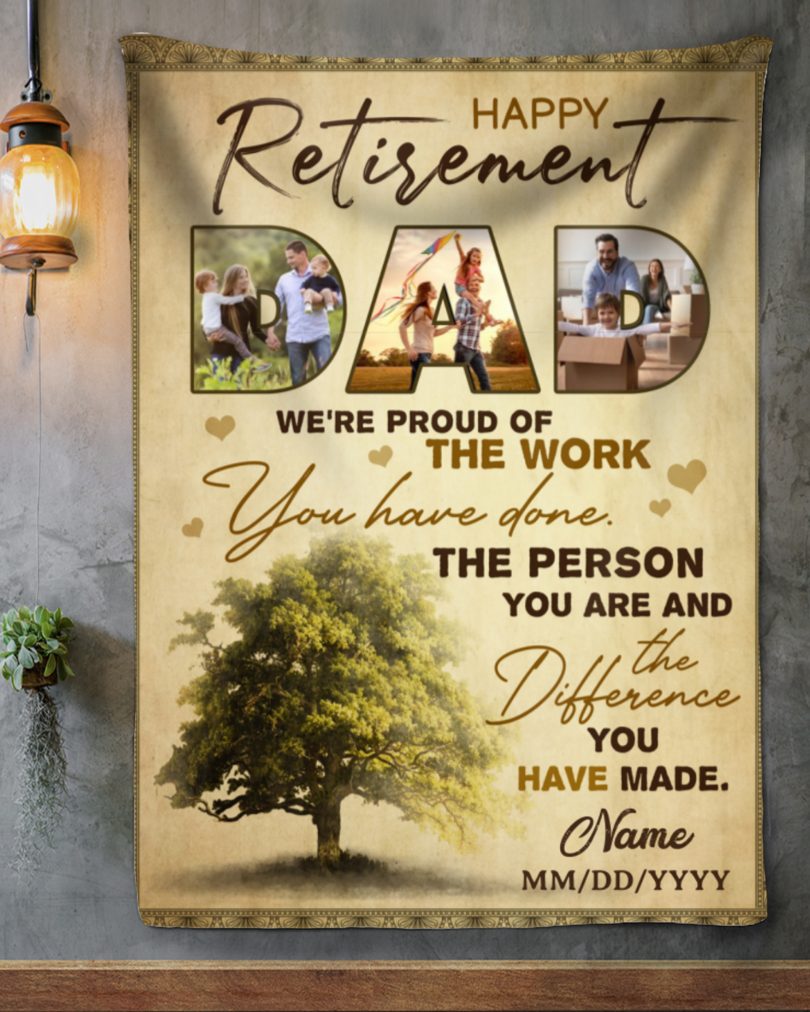 Personalized Gifts Ideas For Retirement Best Custom Gift Blanket For Dad