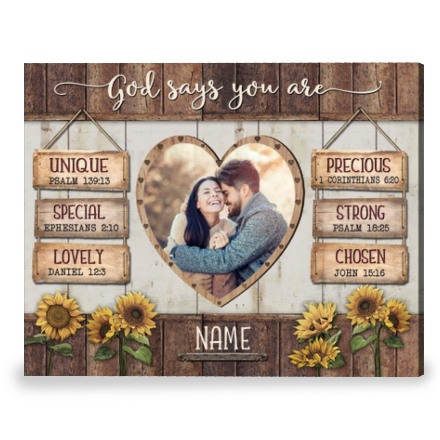 Christian Gift Wall Art God Says You Are Canvas Print
