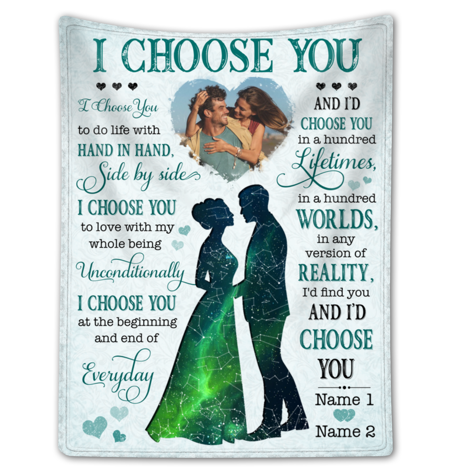 Unique Anniversary Blanket Gift For Couple Custom I Choose You Blanket For Her