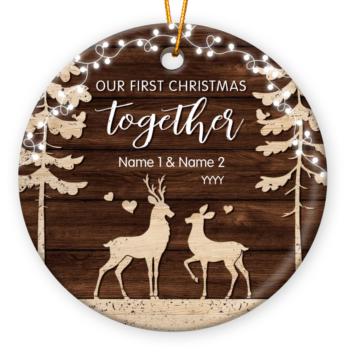 Custom First Christmas Together Ornament Couples Christmas Keepsake
