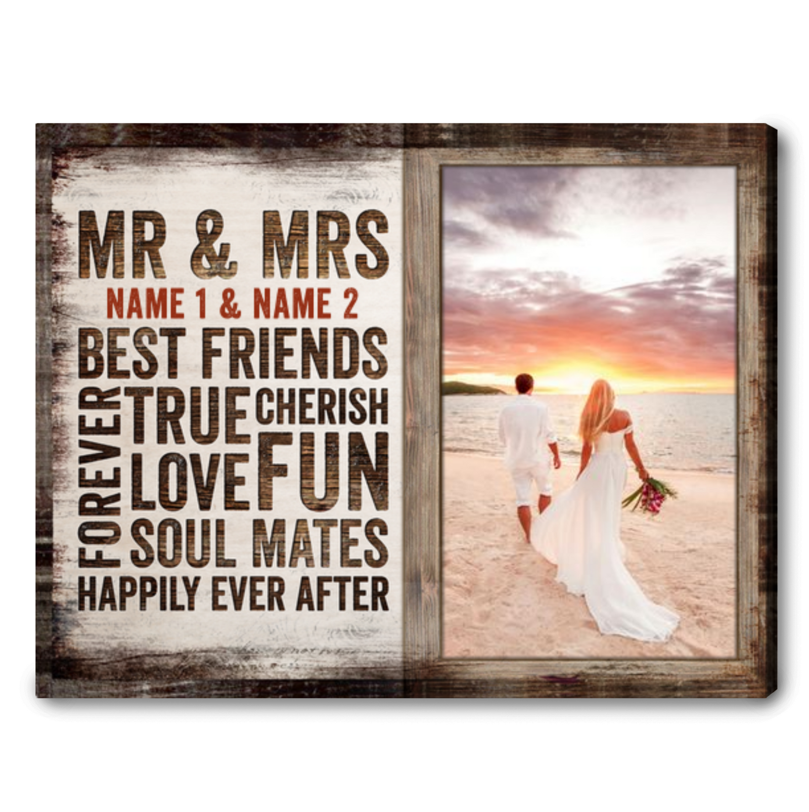 Housewarming Gift Ideas For Couple Personalized Couple Canvas Happily Ever After Ohcanvas