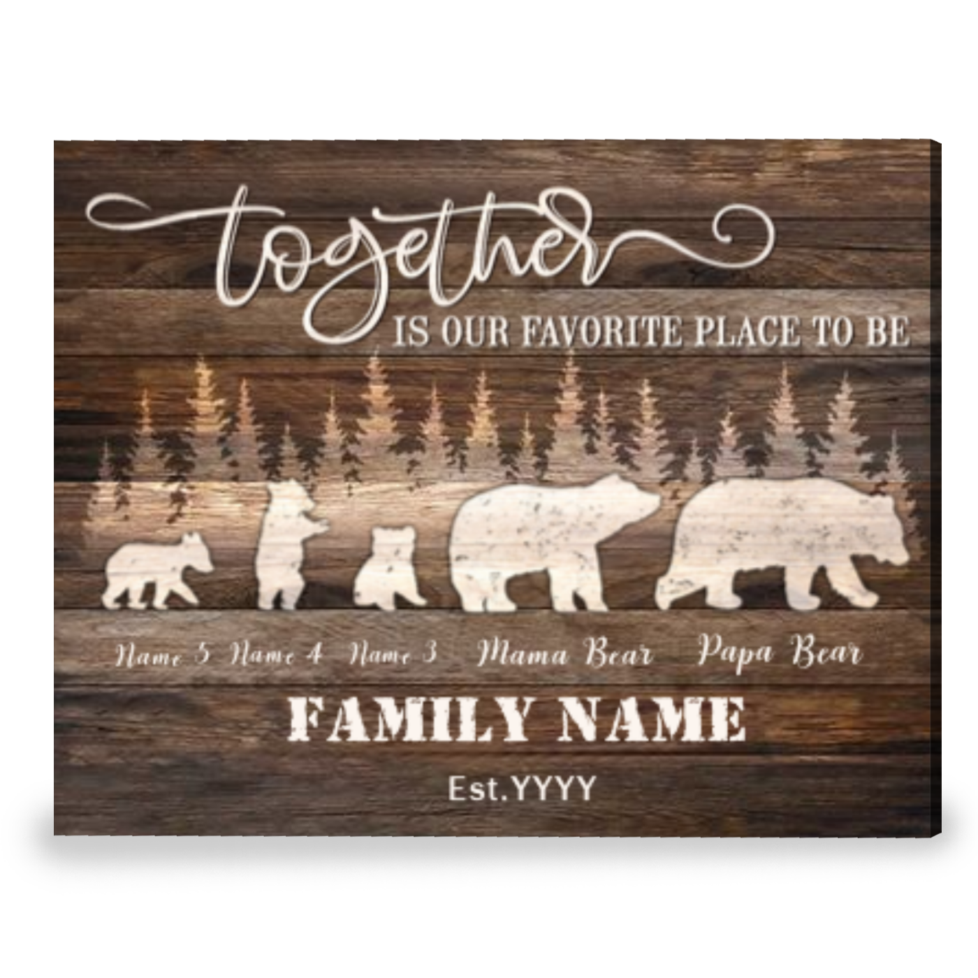 Family Name Sign Farmhouse Wall Art Best Gift For A Family Canvas Print