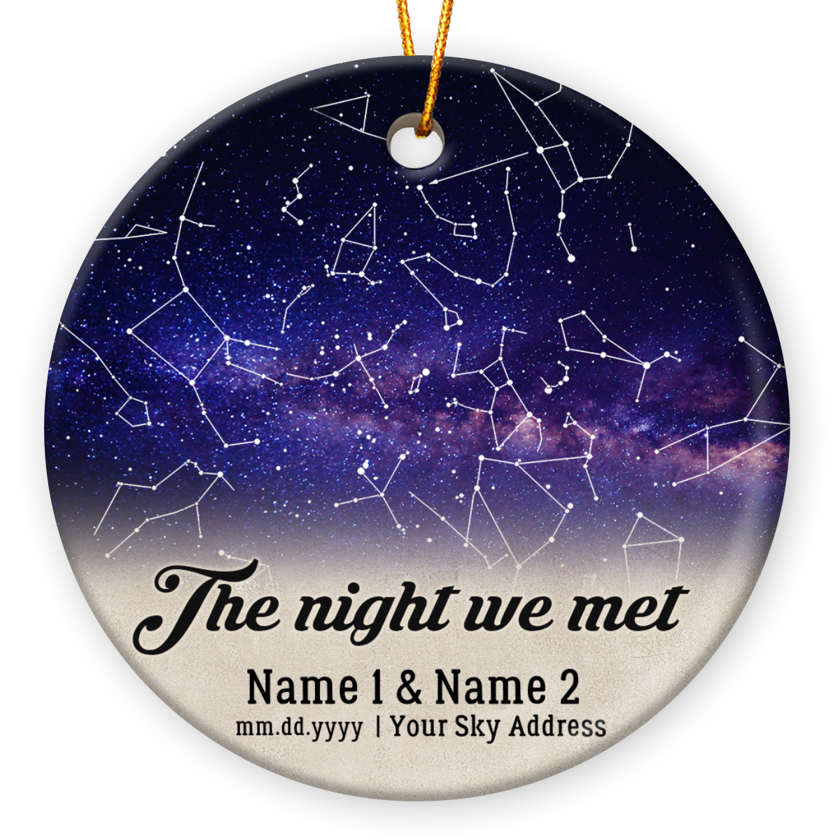 Unique Couple Gifts On Christmas Custom Star Map Ornament