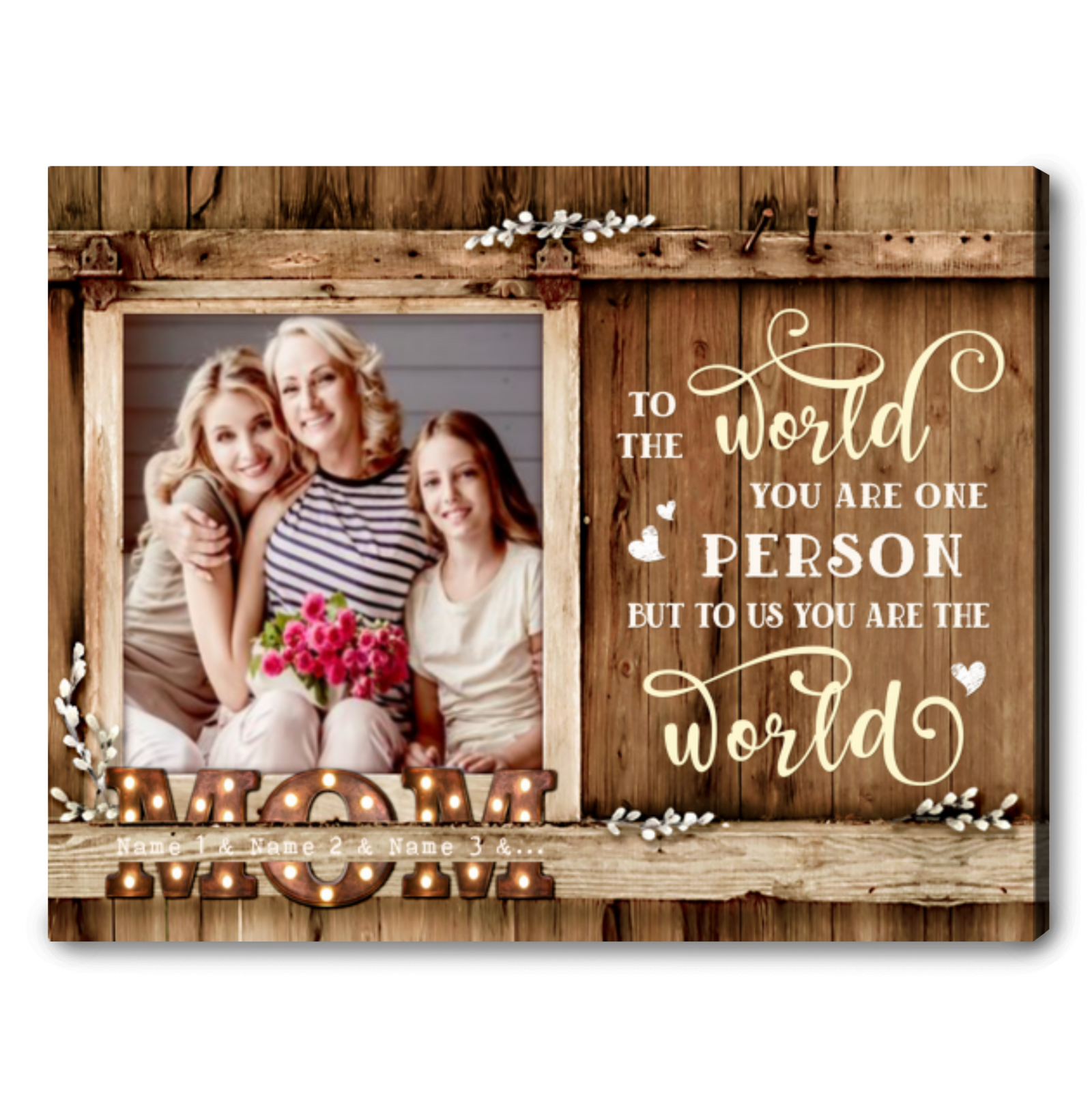 Mother Personalized Message Canvas Gift for Mom Mother’s Day Gift Ohcanvas