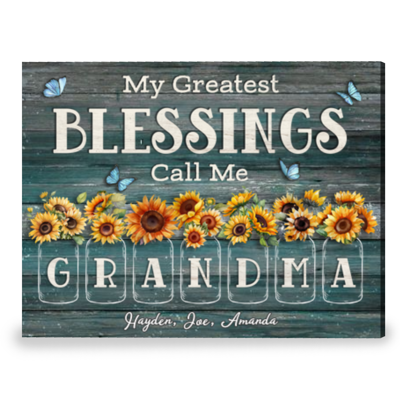Personalized Grandma Gift For Mother's Day Birthday Canvas Print