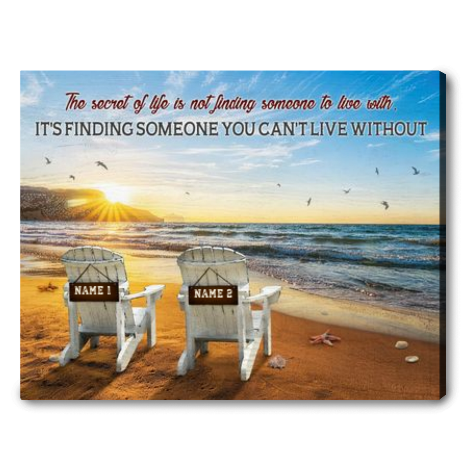 Romantic Gifts For A Couple Multi Landscape Personalized Couple Gift Wall Art