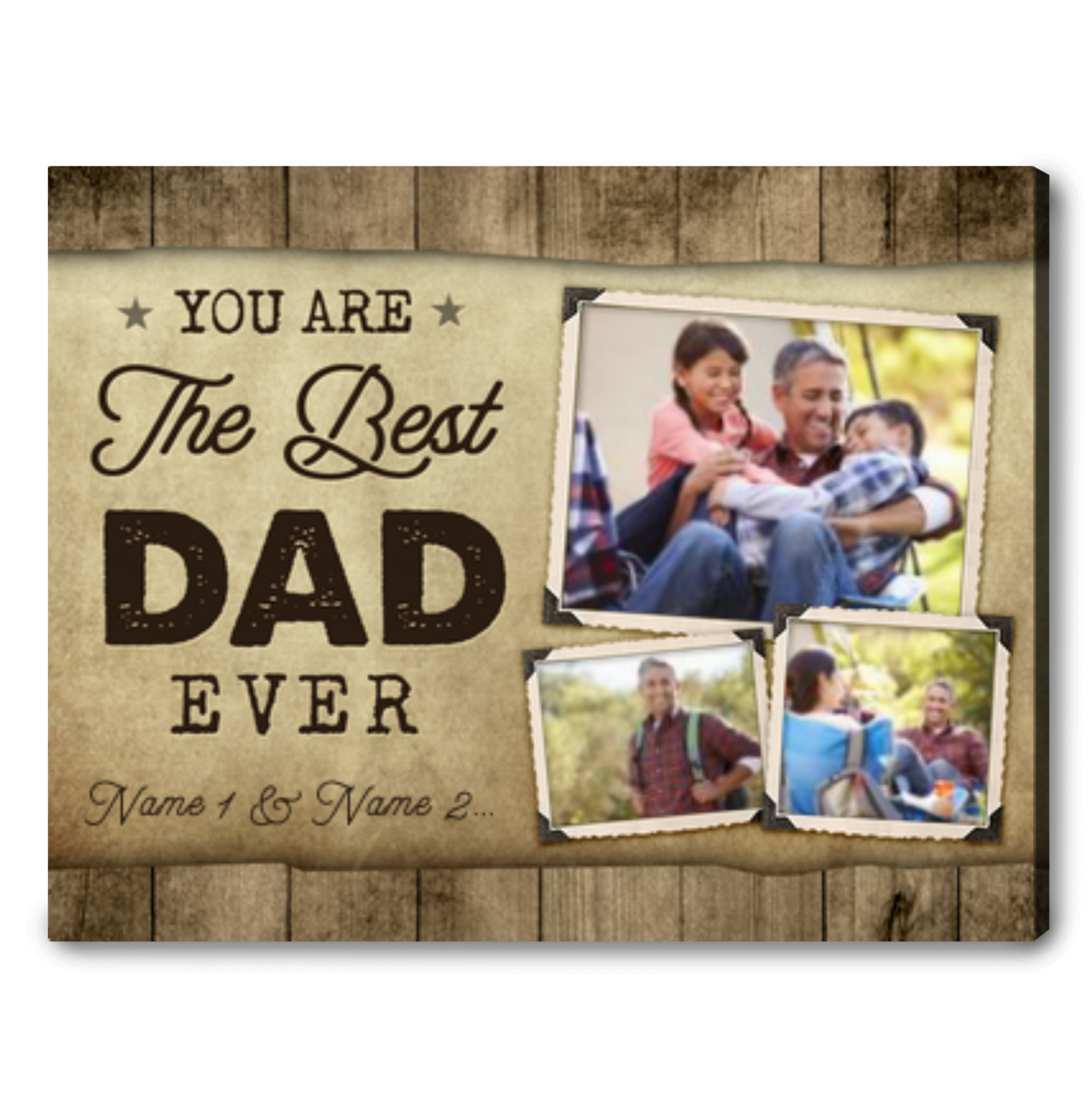 Personalized Gift Ideas For Dad 3 Canvas Photo Prints