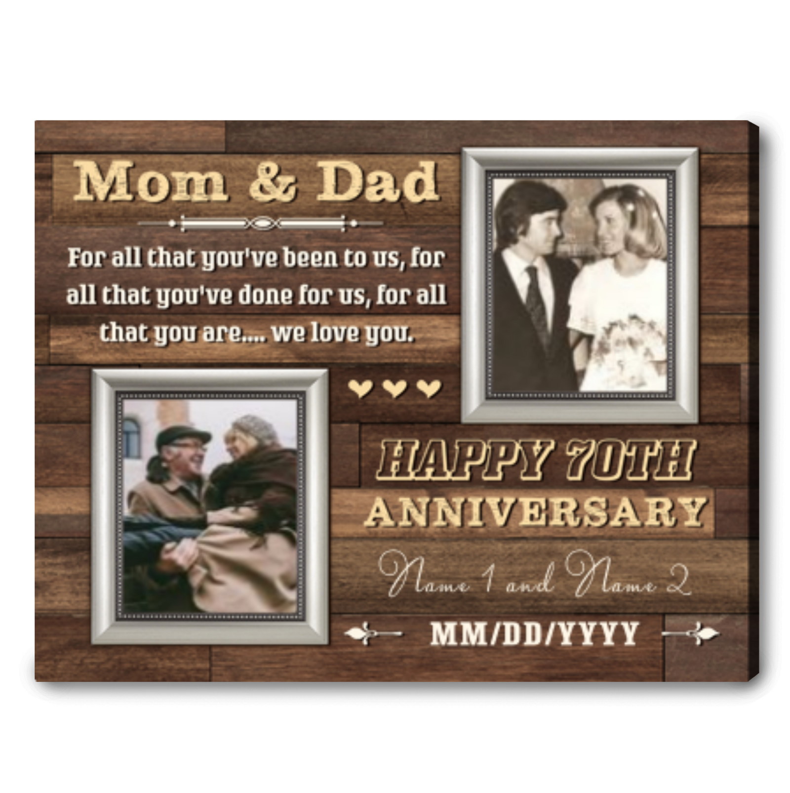 70 Year Anniversary Gift 70th Wedding Anniversary Gift Ideas For Parents
