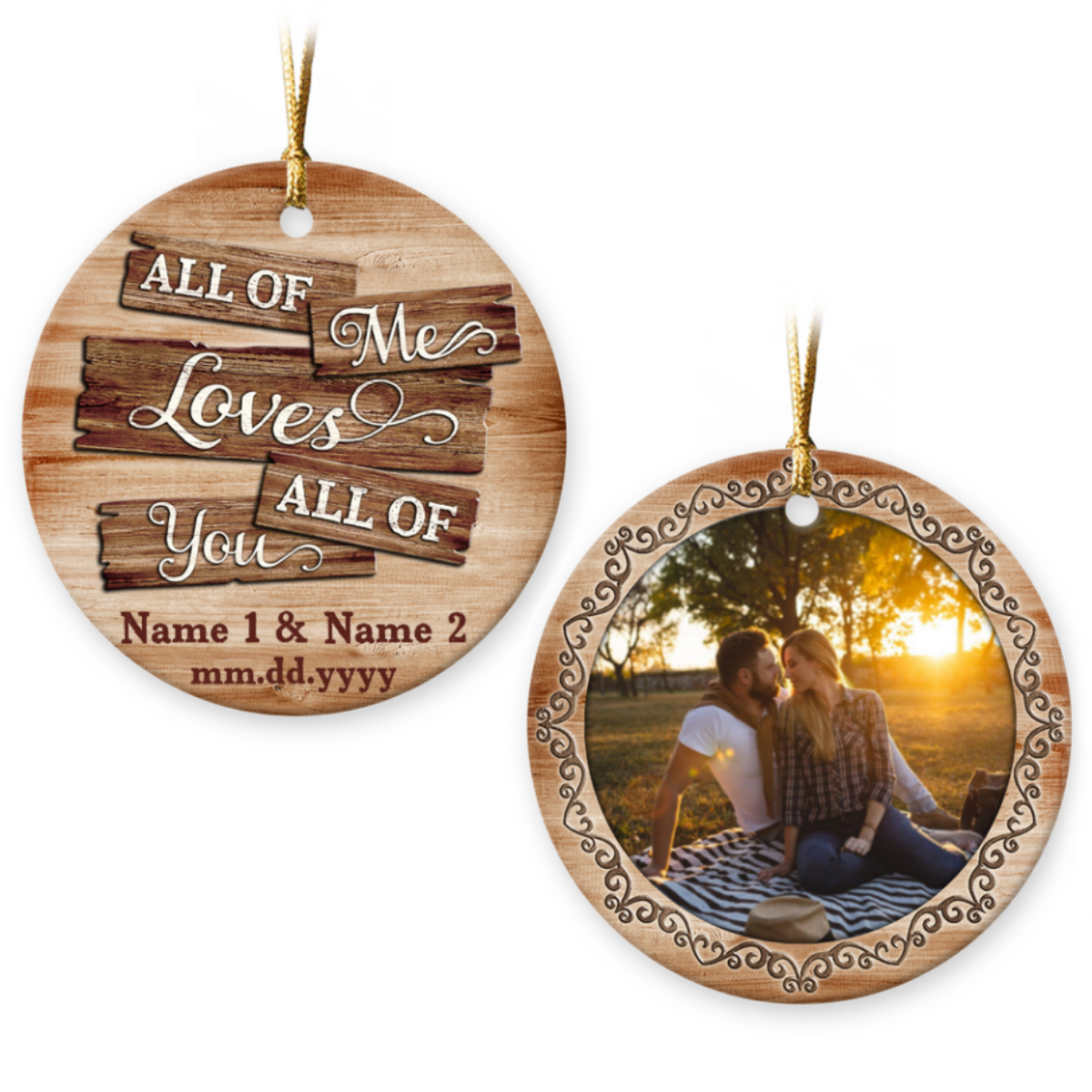 Loving Christmas Gift For Couple Custom Anniversary Ornament
