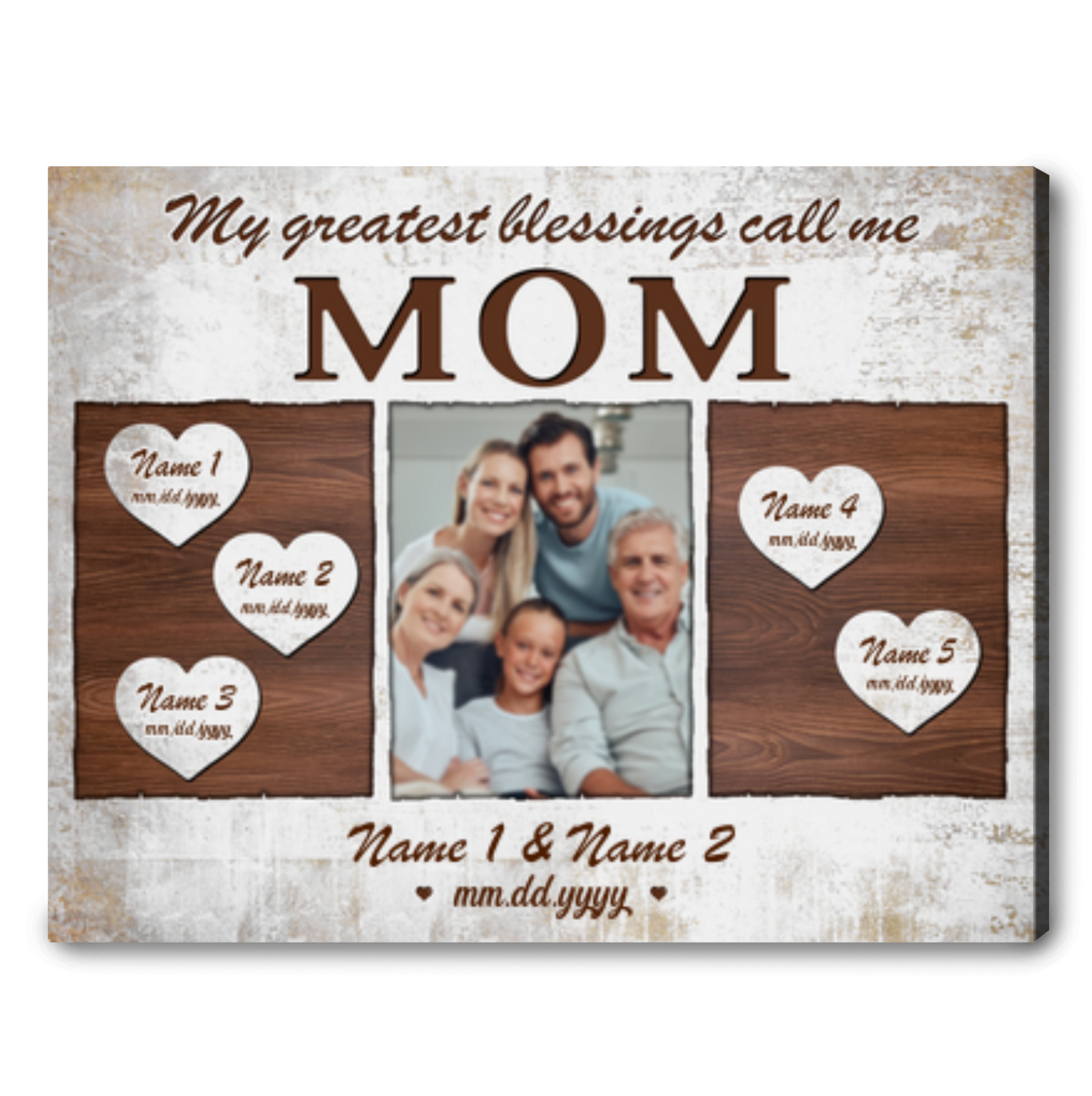 Unique Gift Idea For Mom Custom Mothers Day Canvas Wall Art