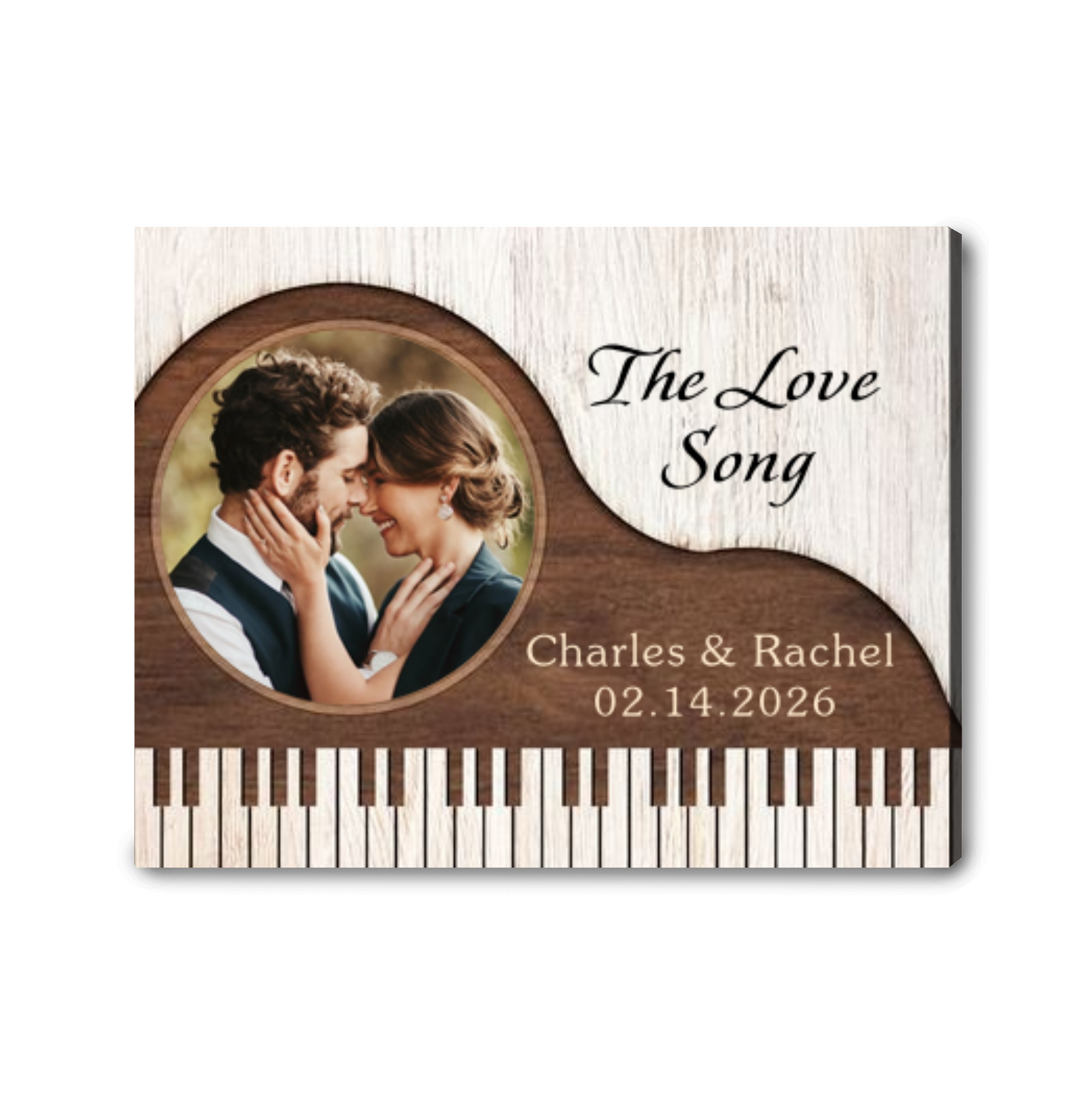 Love Song Title Personalized Piano Canvas Photo Print Valentine’s Day Gift