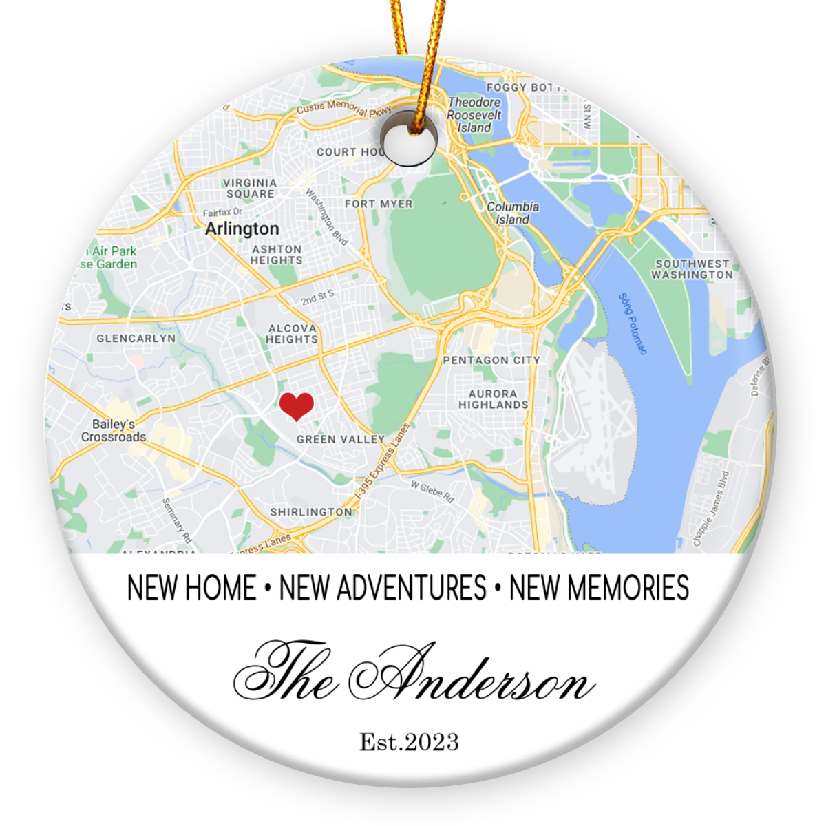 Special Housewarming Gift New Home Christmas Gift Custom Map Ornament